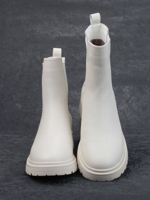 01-80158-G75-2 MILK Ботинки демисезонные женские (натуральная кожа, байка)