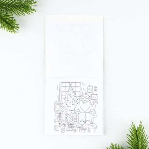 Подарочный набор новогодний, блокнот-раскраска и восковые мелки «Ты лучший»