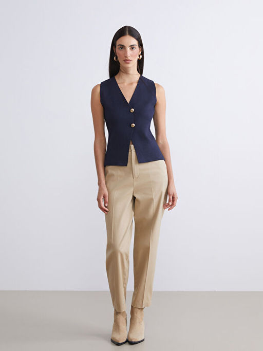 V Yaka Kad?n Triko Yelek