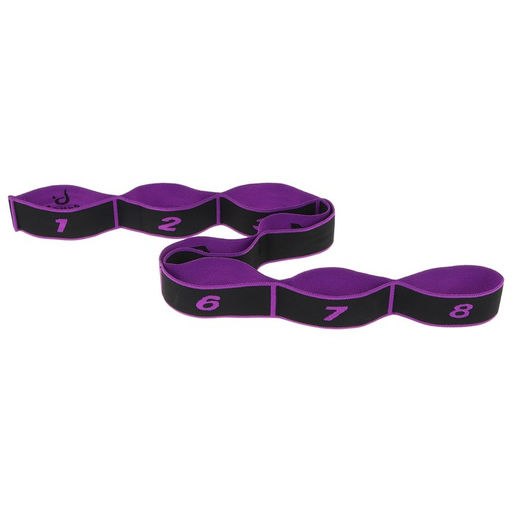 Эспандер-лента Sangh, эластичная, с захватами, 90х4 см, цвет фиолетовый  фото 2