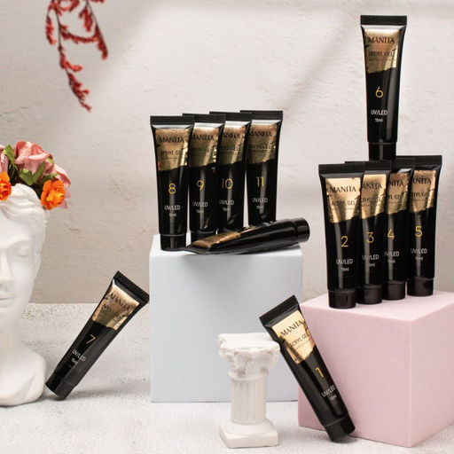 Manita Professional Акриловый гель для моделирования ногтей №03, белый с блестками, 15 мл MP110105 - Kerasys фото 3