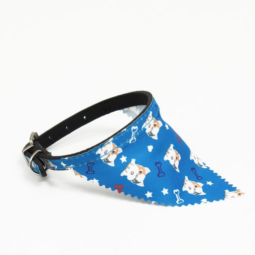 Ошейник с косынкой Яркая жизнь, 32 х 1 см, синий - Пижон фото 2