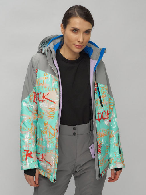 Горнолыжный костюм женский бирюзового цвета 02252Br - Chunmai фото 50