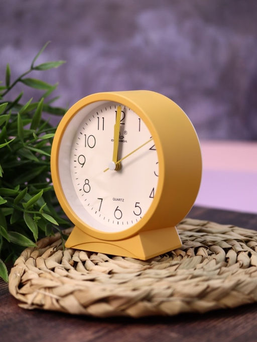 Часы-будильник Morning mood, yellow (11,2х10,5 см)