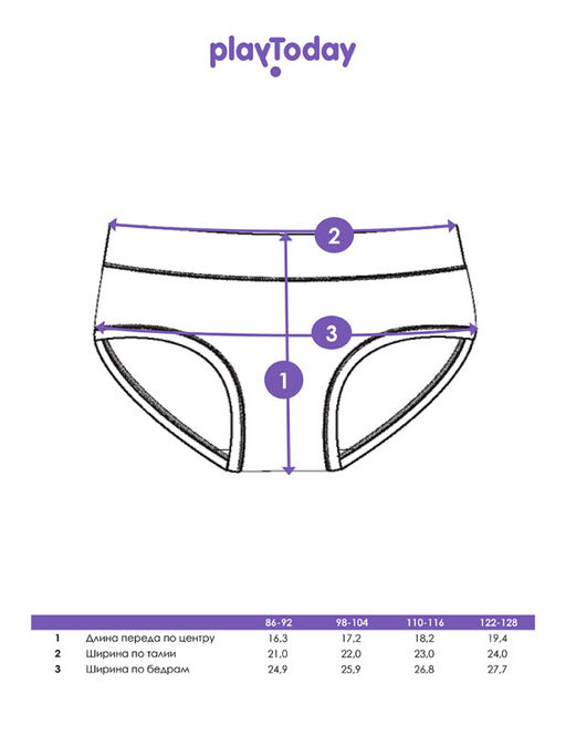 Трусы PlayToday Underwear для девочки набор 2 шт хлопок с эластаном розовый фото 3