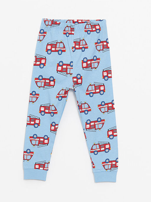 Bisiklet Yaka Uzun Kollu Bask?l? Erkek Bebek Pijama Tak?m? 2li - Waikiki фото 3