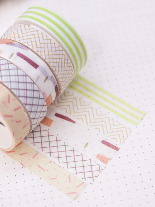 Набор декоративного скотча "Patterns", beige series, mix