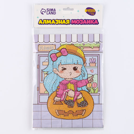 Алмазная вышивка с частичным заполнением Момоэ 13,7 18,3 см, картон - Школа талантов фото 5