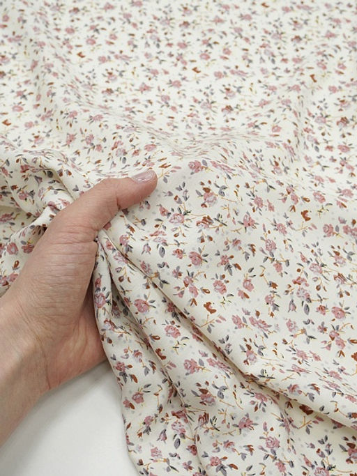 Штапель Бетти цв.кремовый, ш.1.45м, вискоза-100%, 100гр/м.кв - Купава фото 13