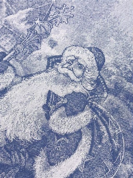 Полотенце жаккардовое Премиум Дед Мороз-син. 50*70 см. - Лен поволжья фото 2