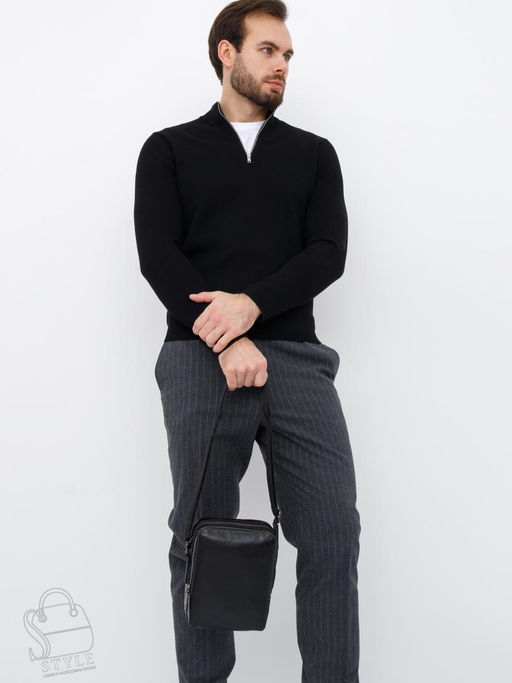 Сумка мужская кожаная 8882-2Z black Zinimsk