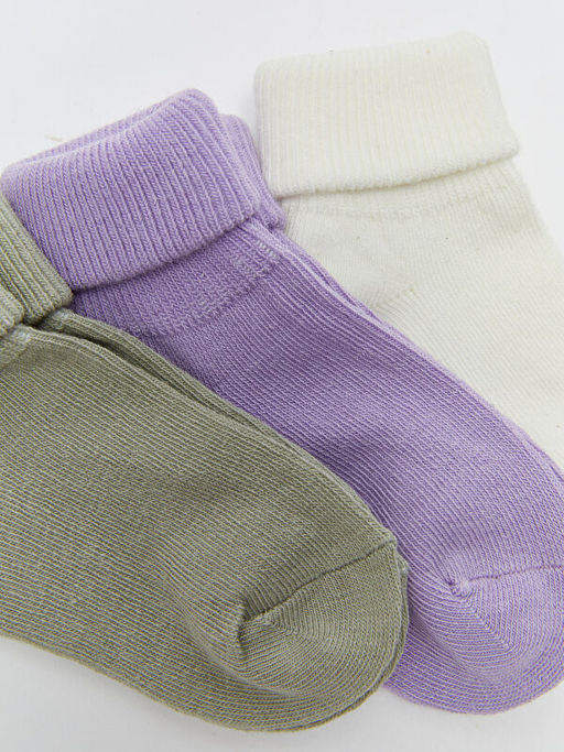 Basic K?z Bebek Soket ?orap 3l? - Waikiki фото 3