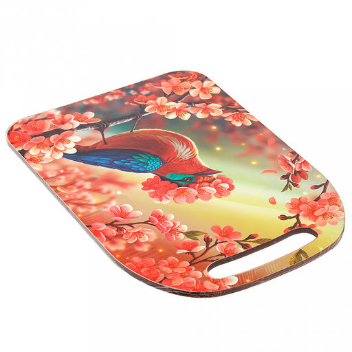 Доска разделочная деревянная "Птица счастья" 29х21х0,6см (Россия)