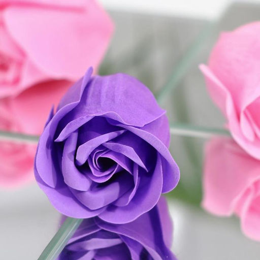 Мыльные розочки, фиолетовые и розовые, набор 11 шт. - SB BEAUTY фото 6