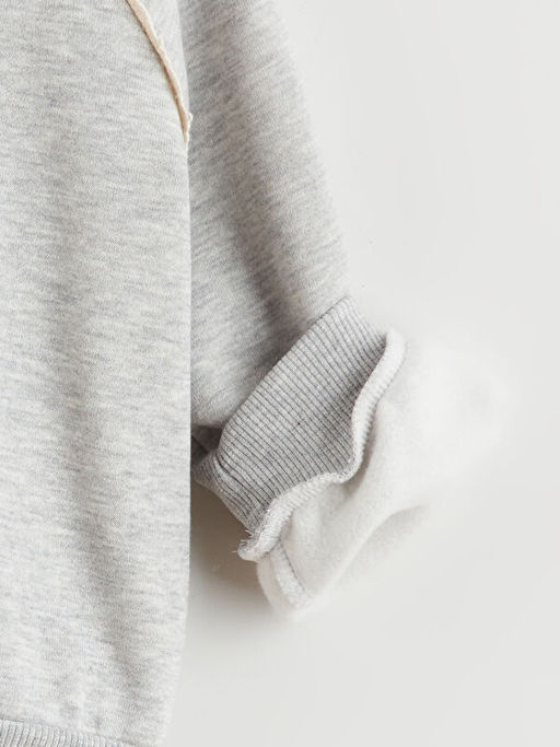 Kap??onlu K?z ?ocuk Fermuarl? Sweatshirt