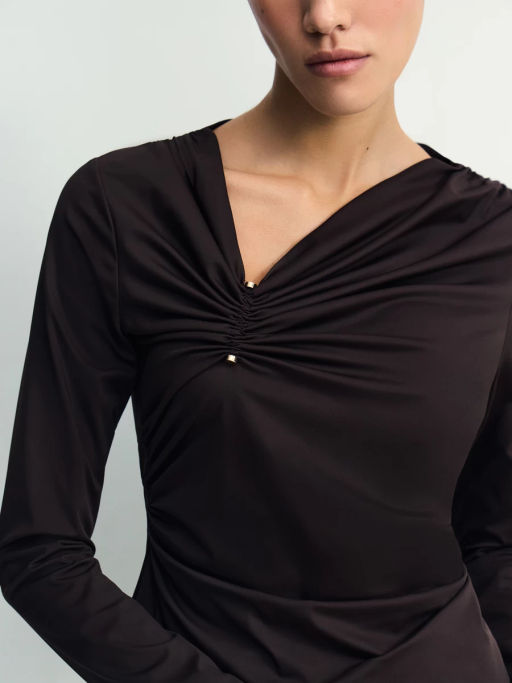 Лонгслив с декоративным узлом / Zarina  фото 7