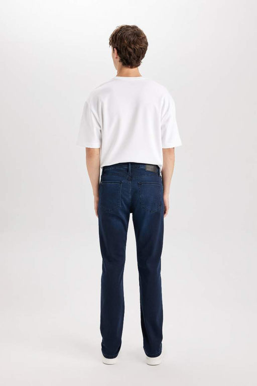 Джинсовые брюки Sergio Regular Fit Normal Mold с нормальной талией и зауженными штанинами - Defacto фото 7