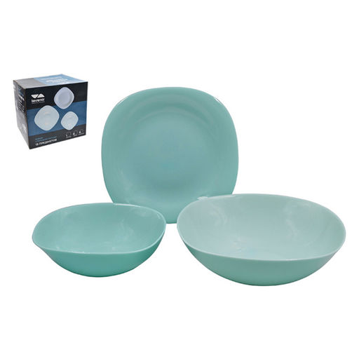 Сервиз столовый 13 пр Lavenir "Square soft color" 400/1150 мл, арт. 13PCS SQ GREEN арт. 701310
