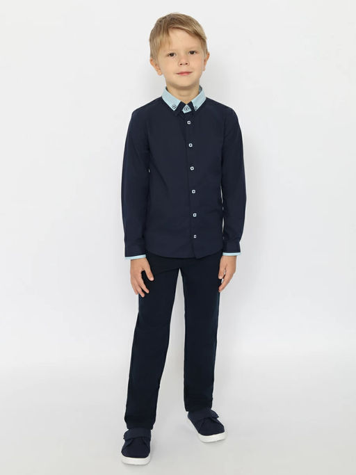 CRB wear/CWKB 63280-41 Рубашка для мальчика,темно-синий/Ex.Cherubino фото 2