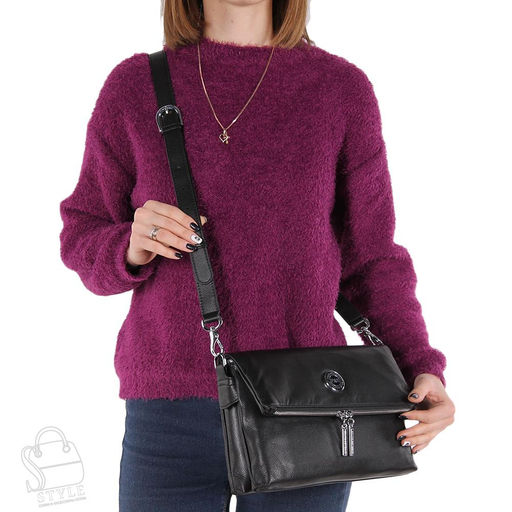 Сумка женская кожаная 0531CH black Polina&Eiterou  фото 2