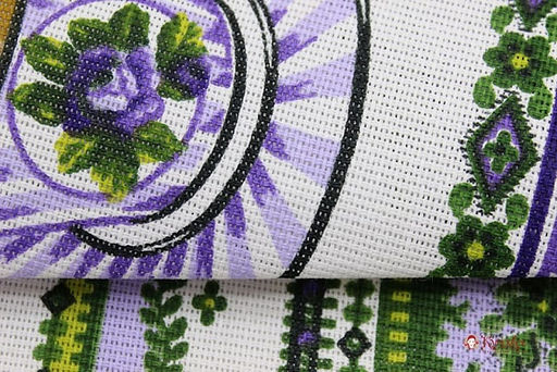 Рогожка Лавандовый прованс на белом, ш.1.5м, хлопок-100%, 160гр/м.кв, раппорт 63.5см - Купава фото 4