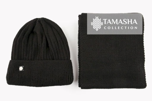 Комплект мужской Джастин (шапка бини+шарф)