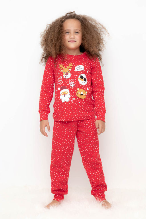 CROCKID, Пижама. Цвет: маленький горошек на красном