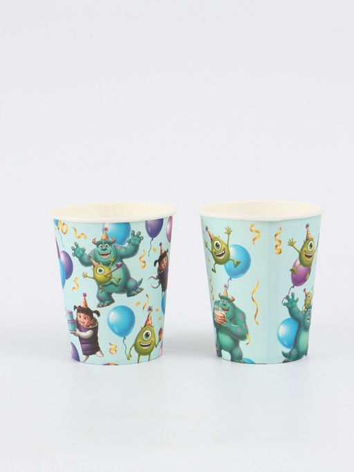 Цена за 10 шт. Стакан одноразовый бумажный 250 мл, Монстры