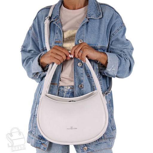 Сумка женская кожаная 1929Y white Polina&Eiterou  фото 2