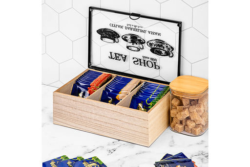 Подставка для чайных пакетиков 24*16,5*8 см Tea shop с 3-мя отделениями, с крышкой - Elan gallery фото 4