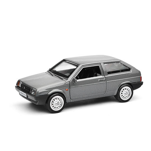 Машина металл LADA-2108 "Спутник" 12 см, (двери, багаж, серый) в коробке