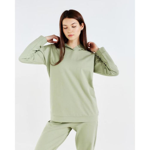 Костюм спортивный женский: худи, брюки, MINAKU: Casual Collection, размер 46, фисташковый