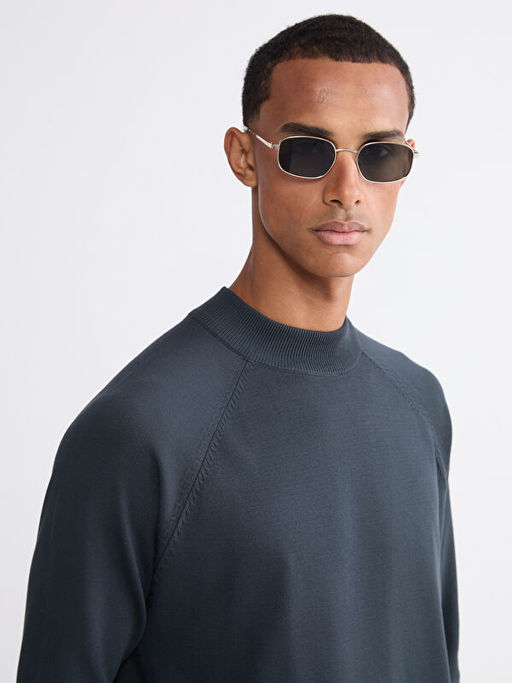 Yar?m Bal?k?? Yaka Erkek Triko Kazak