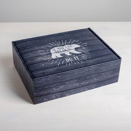 Коробка подарочная складная, упаковка, «Ящик», 27×21×9 см