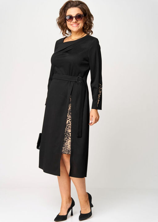 Платье EVA GRANT 7220Б принт капучино