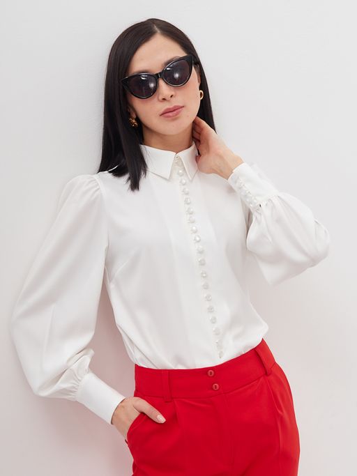 Блузка однотонная OD-639-18