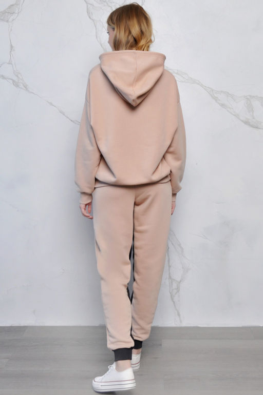 Арт. 2518 Костюм с брюками женский 44-52 (5 шт) Цвет:верх-персик, низ-персик, черный - Калинка фото 15