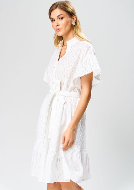 Платье LAIKONY 123 молочный, шитье с полоской  фото 2