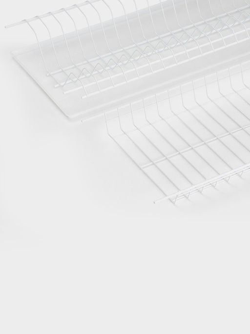 Сушилка для посуды с поддоном для шкафа 60 см, 56.5×25.6 см, белая