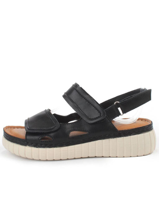 08-PED175-2 BLACK Босоножки женские (натуральная кожа)