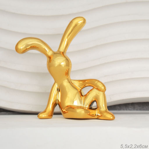 Фигурка Кролик 6 см / G-3010 /уп 50/500/1000/золото