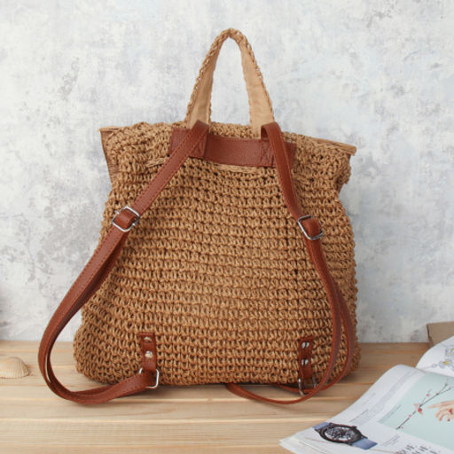 Рюкзак плетеный 30 см / DW-16 /уп 80/коричневый - Галеонтрейд фото 8