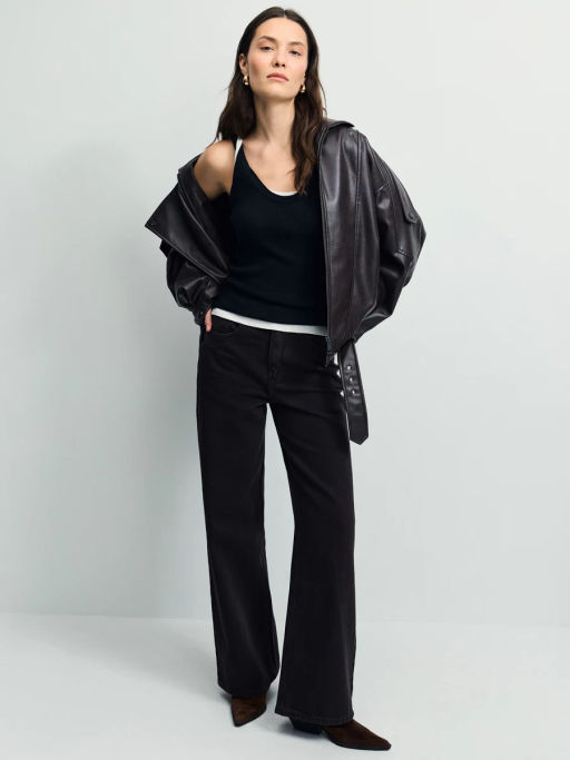 Джинсы wide leg с высокой посадкой / Zarina  фото 5