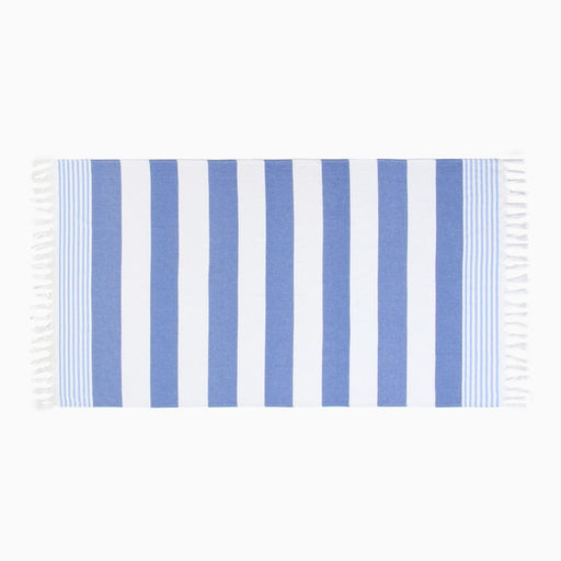 Полотенце Пештемаль LoveLife Полоски, цв. синий, 100х180 см, 100% хлопок, 180 г/м2  фото 2