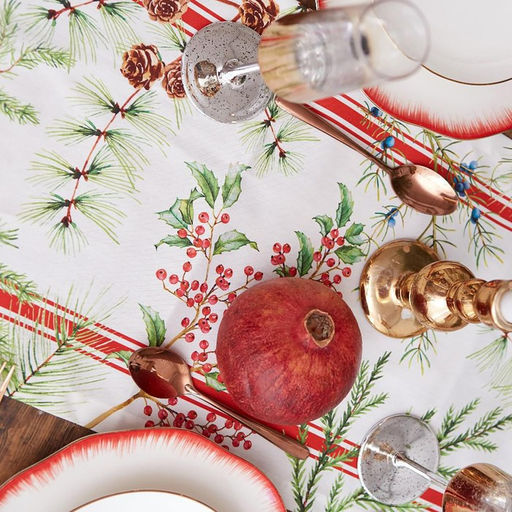 Дорожка на стол новогодняя Этель Новогодние листья 30х70 см, 100% хл, саржа 190 гр/м2  фото 4