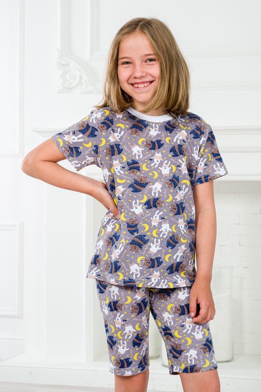 Пижама детская из футболки и бридж из кулирки Мишки - Амадэль фото 11