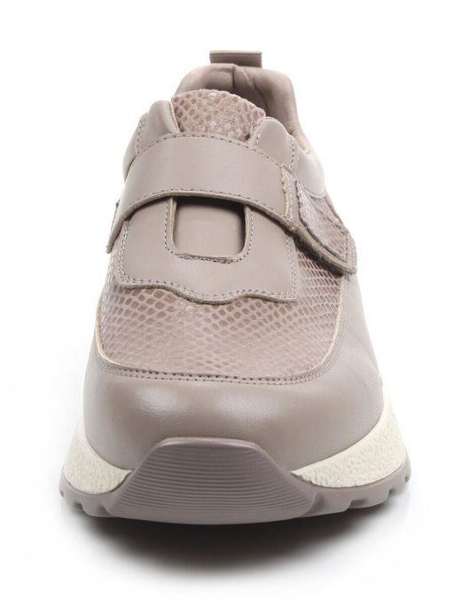 03-A238-5 DK. BEIGE Кроссовки женские (натуральная кожа)