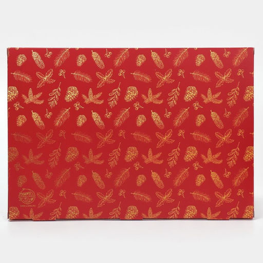 Цена за 5 шт. Коробка для капкейка «Новый год: Золото», 23×16×11.5 см