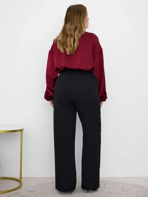 Брюки палаццо классические на резинке