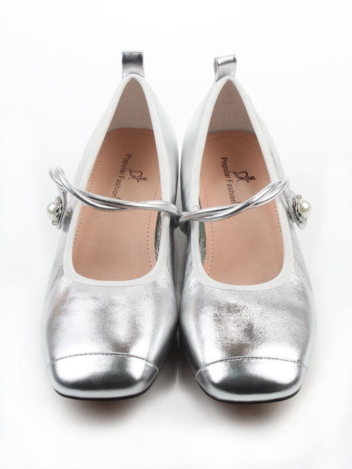 06-B69A-121C GREY/SILVER Туфли женские (натуральная кожа)